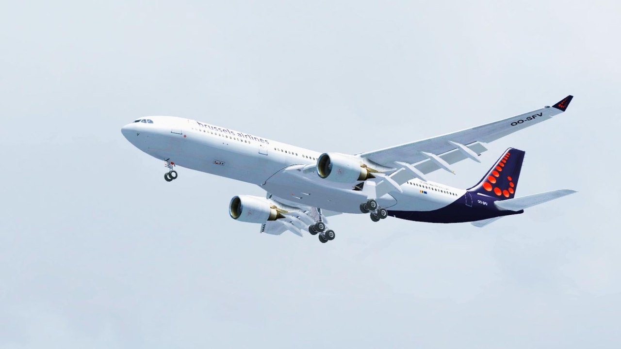 FSX Brussels Airbus A330 Landing @ Alicante RWY 28 ( HD )