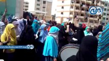 تظاهر طالبات الإخوان بجامعة الأزهر بكفرالشيخ