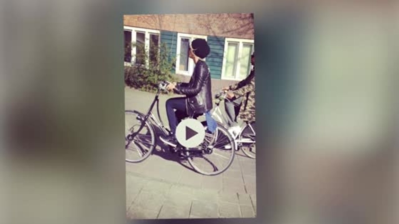 Beyonce und Jay Z fahren Fahrrad in Amsterdam