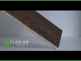 Pavimenti in legno di rovere spazzolato, verniciatura in tinta noce | Outlet Florian