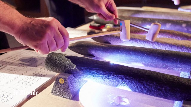 Un concert de paléomusique par Philippe Fénelon et quatre percussionnistes de l'Orchestre de Radio France