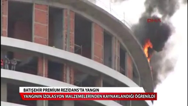 Batışehir Premium Rezidansta korkunç yangın