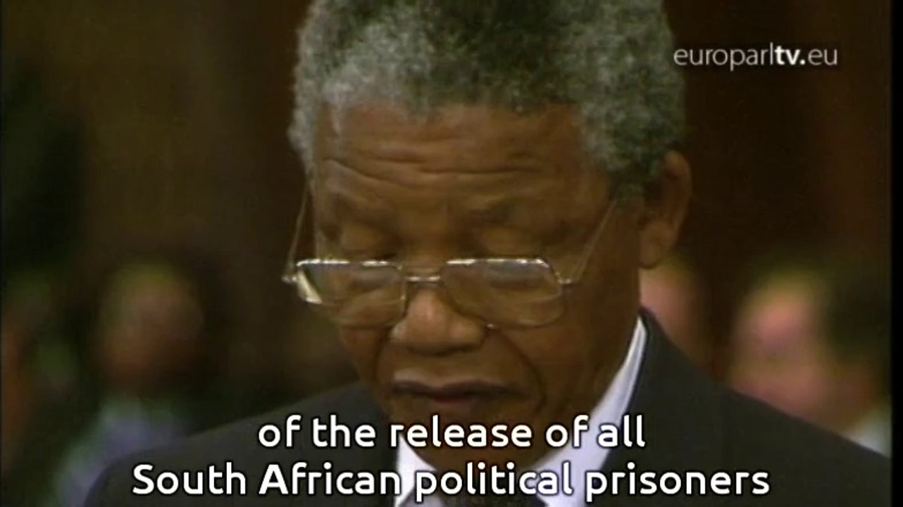 Nelson Mandela at the European Parliament