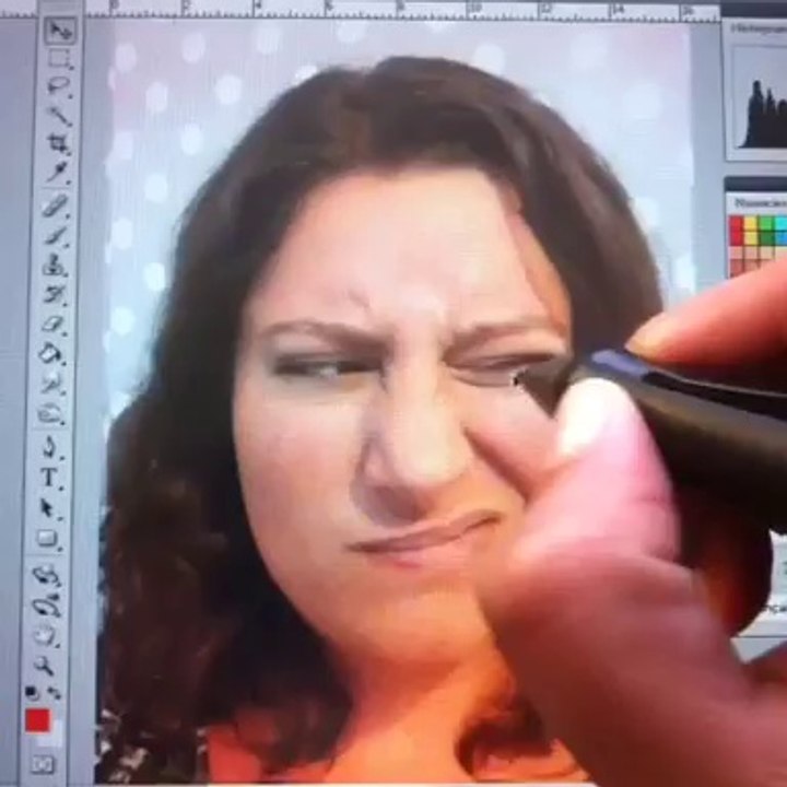 Retouche photoshop ratée