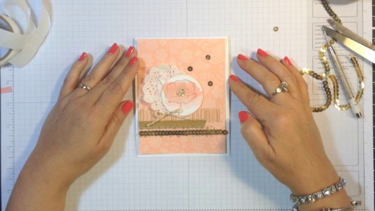 Stampin' Up! Video Tutorial-Happy Watercolor Card and Sequin Tips