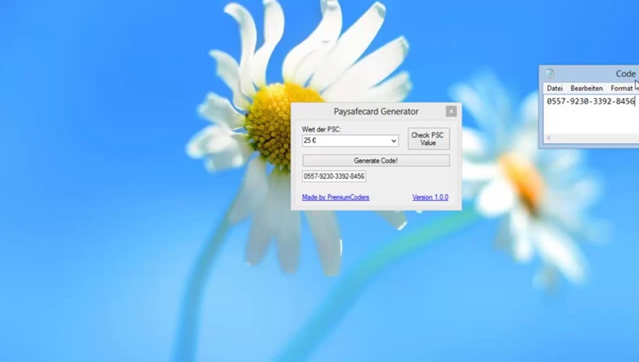 Paysafecard- Code Generator ~ PremiumCoders