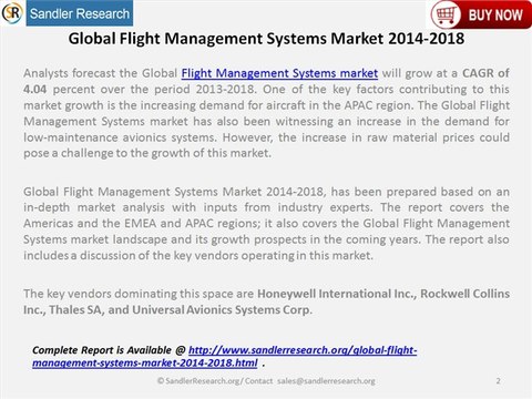 Flight Management System Market: 2018 Trends, Challenges and Growth Drivers Analysis