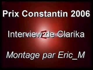 Clarika Prix Constantin Interview