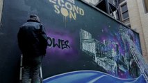 inFAMOUS Second Son Graffiti takes over PlayStation EU Office   Stop Motion