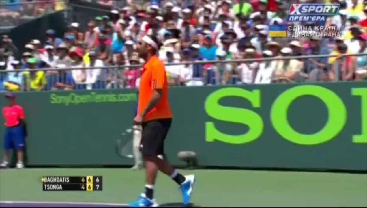 Jo-Wilfred Tsonga vs. Marcos Baghdatis - Miami 2014 Highlights