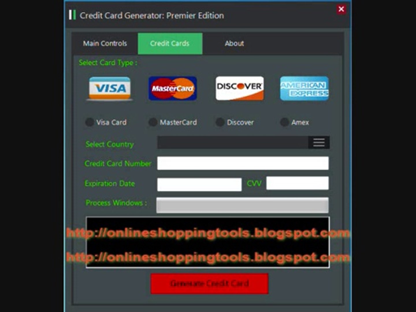 Visa Real Credit Card Generator