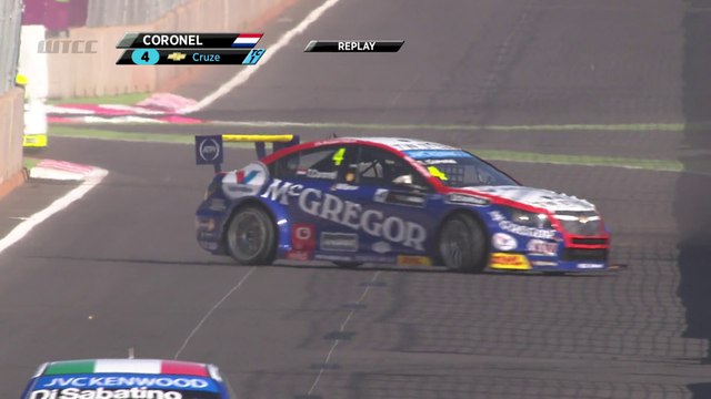 WTCC 2014 Marrakech FP1 Coronel Big crash