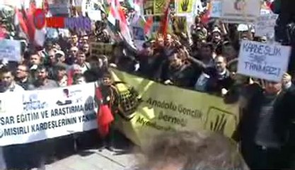 AFYONKARAHİSAR'DA 'MISIR' PROTESTOSU www.afyonhaber.com