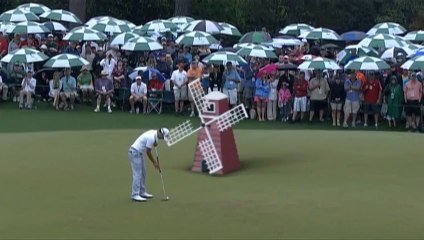 Pro golf players on miniaure golf course : Mini Masters