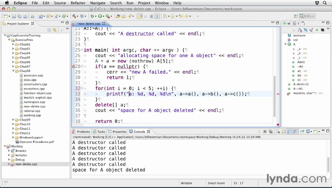 13-Creating and destroying objects with the new and delete operators