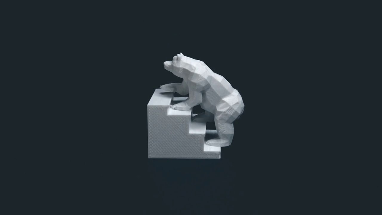 Amazing 3D animation with 3D printer and stop motion : BEARS ON STAIRS