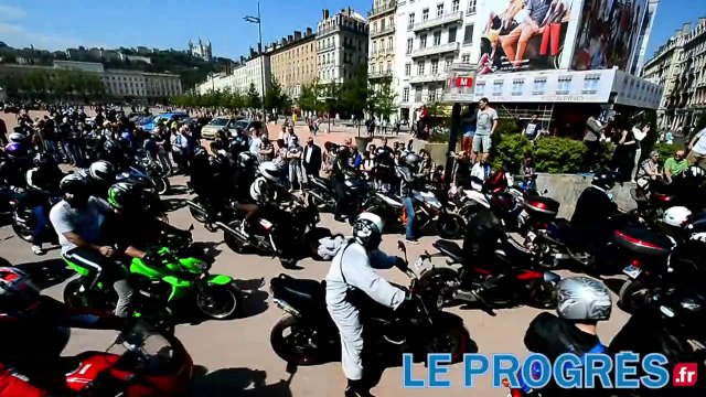Manif motard à Lyon
