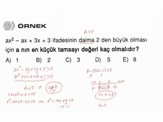 3) Birinci ve İkinci Dereceden Bir Bilinmeyenli Eşitsizlikler-3