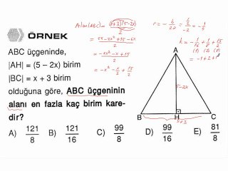 2)  İkinci Dereceden Fonksiyonlar ve Grafikleri(Parabol) - 2