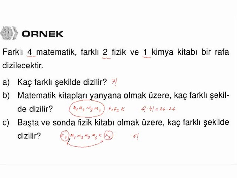 3)  Permütasyon