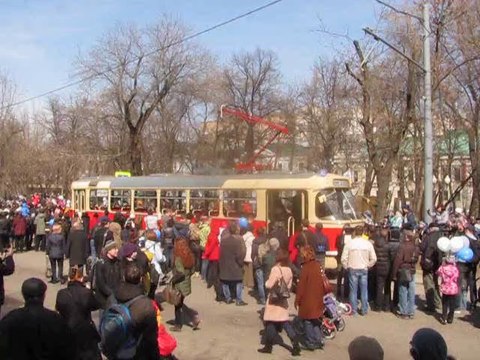 парад московских трамваев