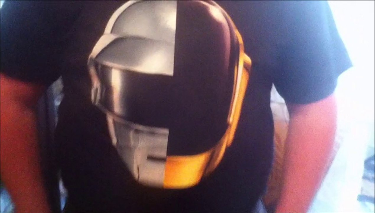 Daft Punk Logo Belt Buckle & Split Helmet Daft Punk T-Shirt