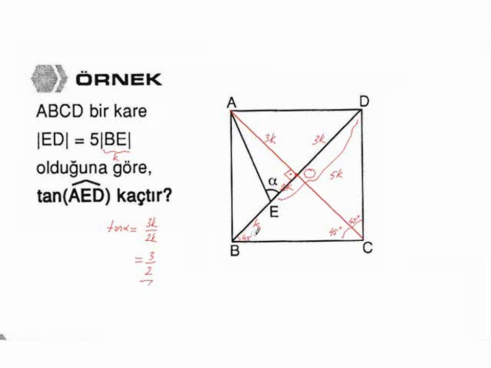 7) Dik Üçgende Dar Açıların Trigonometrik Oranları - 2