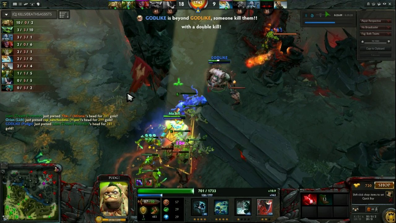 Dota 2 Gameplay: Pudge Ability Draft Axe Ulty
