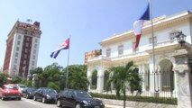 Canciller francés visita Cuba