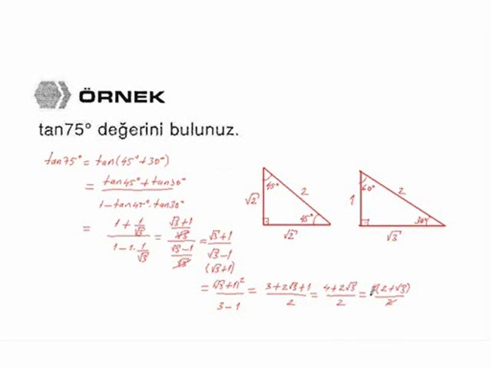 17) Toplam ve Fark Formülleri - 2