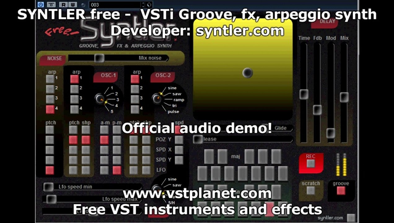 VSTi Groove, fx, arpeggio synth - SYNTLER free -  vstplanet.com
