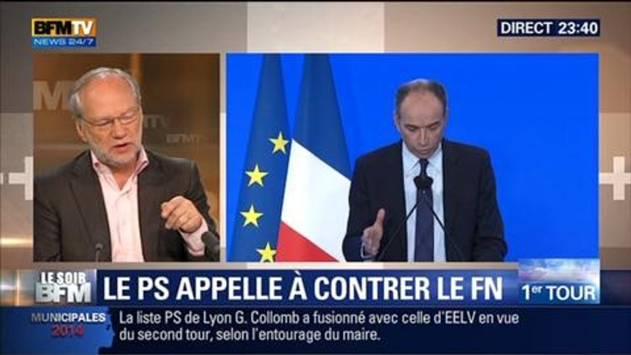Le Soir BFM: Municipales 2014: Forte poussée du FN, l'UMP et le PS ont-ils reçu le message des électeurs ? - 24/03 4/4