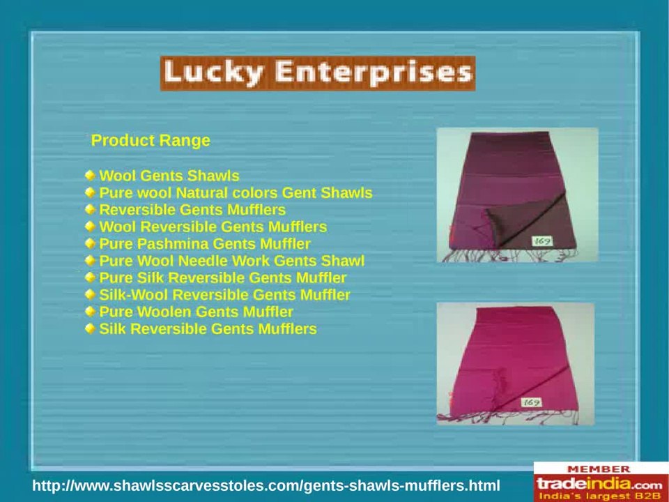 Gents Shawls Exporter,Gents Mufflers Manufacturer, LUCKY ENTERPRISES Delhi