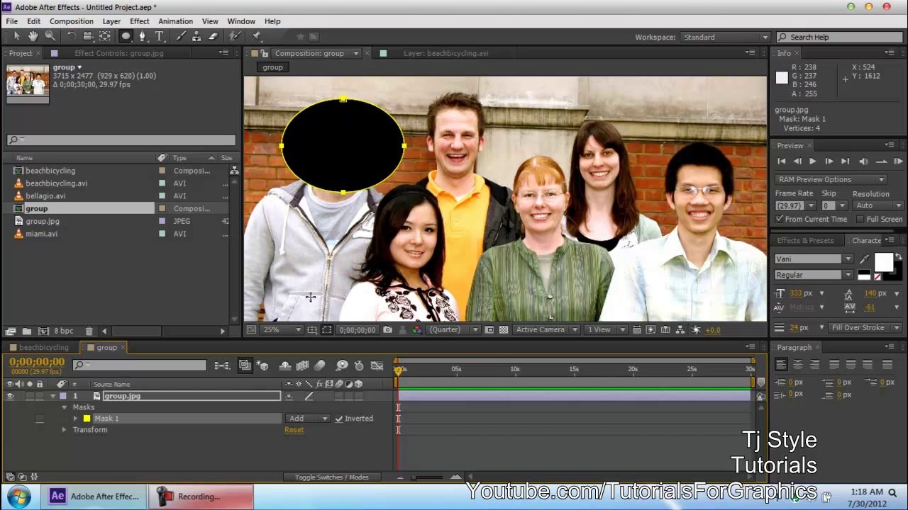 Adobe After Effects CS6 For Beginners - 10 - Introduction To Masking