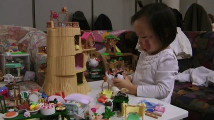 Girl And Sylvanian Families