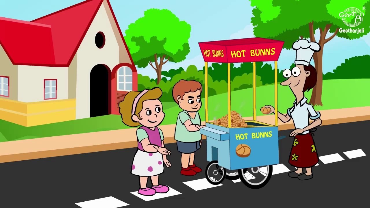 Hot Cross Buns, Hot Cross Buns, One A Penny, Two A Penny - Nursery Rhymes