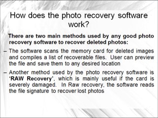 Get back your lost or deleted photos in no time