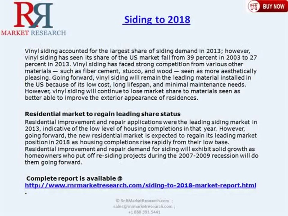 US Siding Market 2018