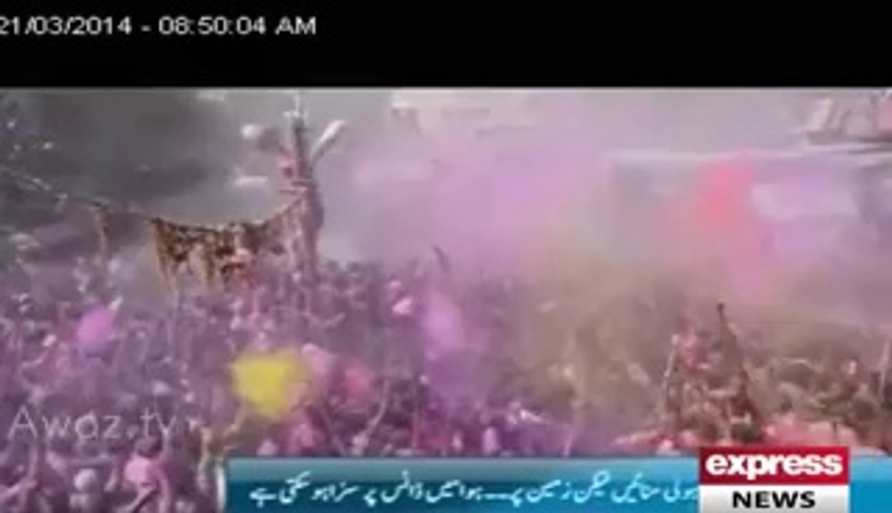 Holli celebration in Plane in India