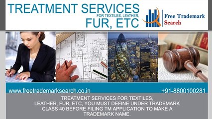 Trademark Class 40 | Treatment of Materials