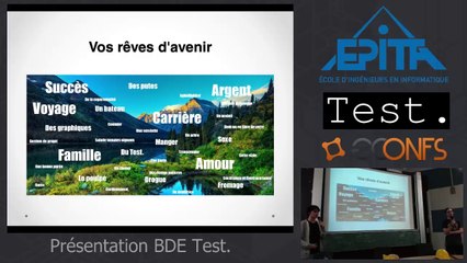 Présentation du BDE Test.