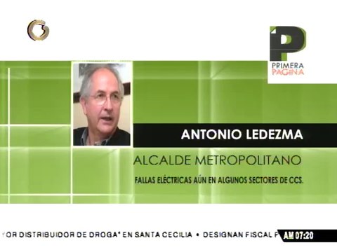 Ledezma informó que falla eléctrica afectó varias zonas de Caracas