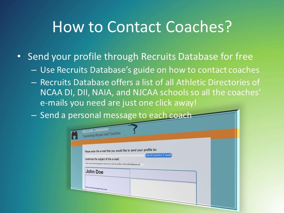 Recruits Database - recruiting service, information for prospective student-athletes