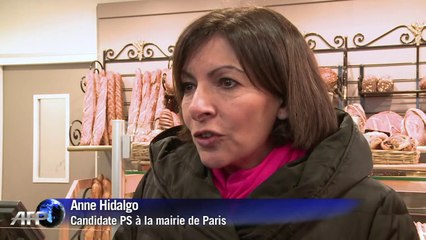 Paris: Anne Hidalgo en campagne dans le XIVe arrondissement