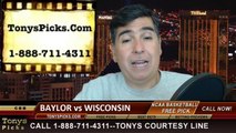 Wisconsin Badgers vs. Baylor Bears Pick Prediction NCAA Tournament College Basketball Odds Preview 3-27-2014