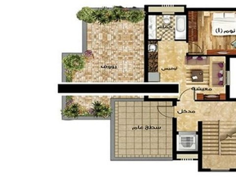 Apartment for sale in Mokattam 63 sqm roof 39 sqm