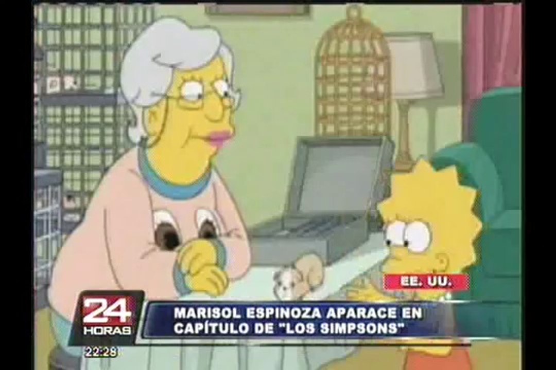 Vicepresidenta Marisol Espinoza aparece en nuevo capítulo de Los Simpson