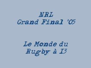 2005 NRL (Australia Rugby XIII) final