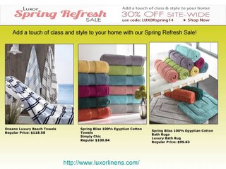 Spring Clearance Sale at Luxor Linens