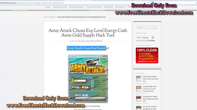 Army Attack Hack Tool 2014 Update (No Survey Download)
